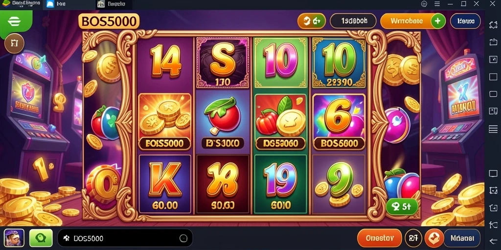 Tampilan gameplay BOS5000 yang mengasyikkan dan penuh warna.