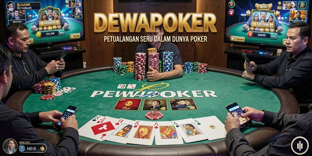 Screenshot gameplay DEWAPOKER yang menunjukkan keseruan bermain poker.