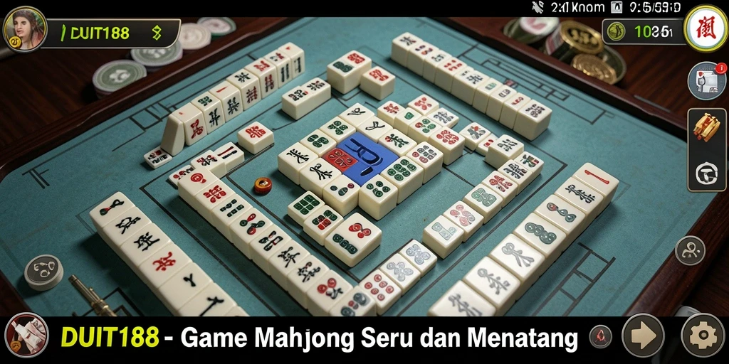 Screenshot utama DUIT188 menampilkan gameplay Mahjong yang menarik.