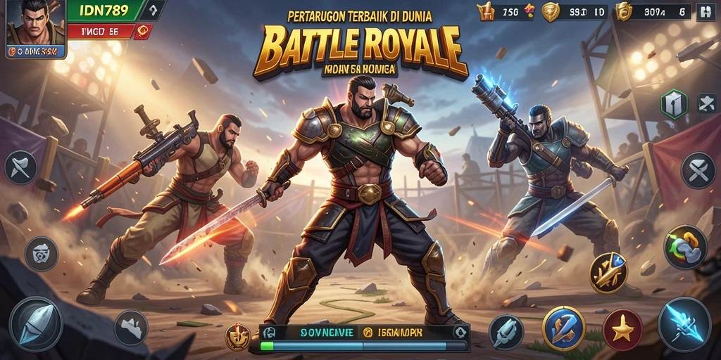 Tangkapan layar aksi seru dalam game Battle Royale IDN789.