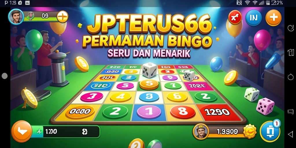 Tampilan gameplay seru di JPTERUS66 yang menampilkan Bingo.