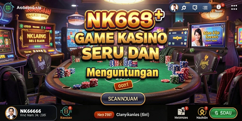 Screenshot gameplay NK666 menampilkan keseruan permainan Kasino yang mendebarkan.