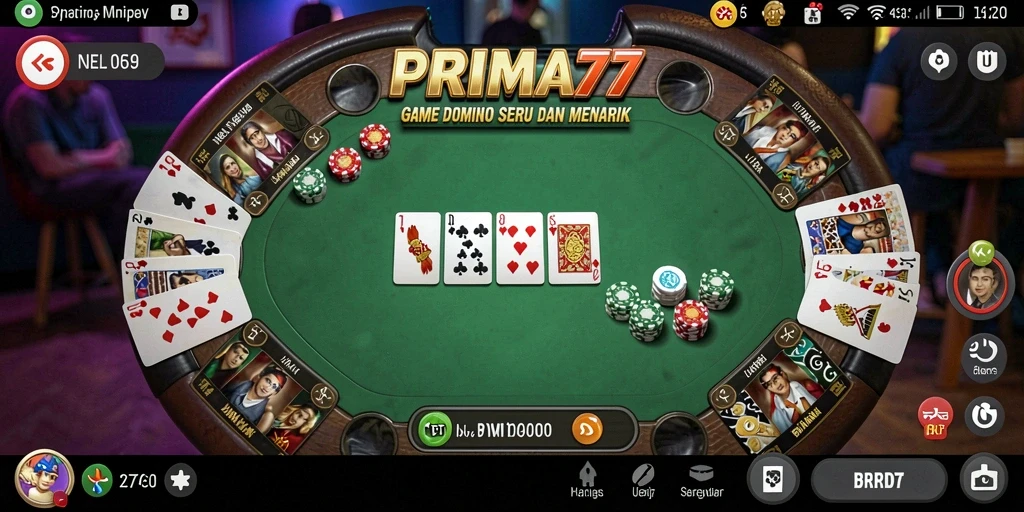 Screenshot gameplay PRIMA77 menampilkan keseruan permainan Domino.
