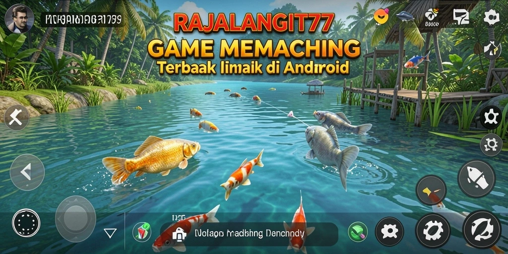 Tampilan gameplay memancing yang mendebarkan di RAJALANGIT77.