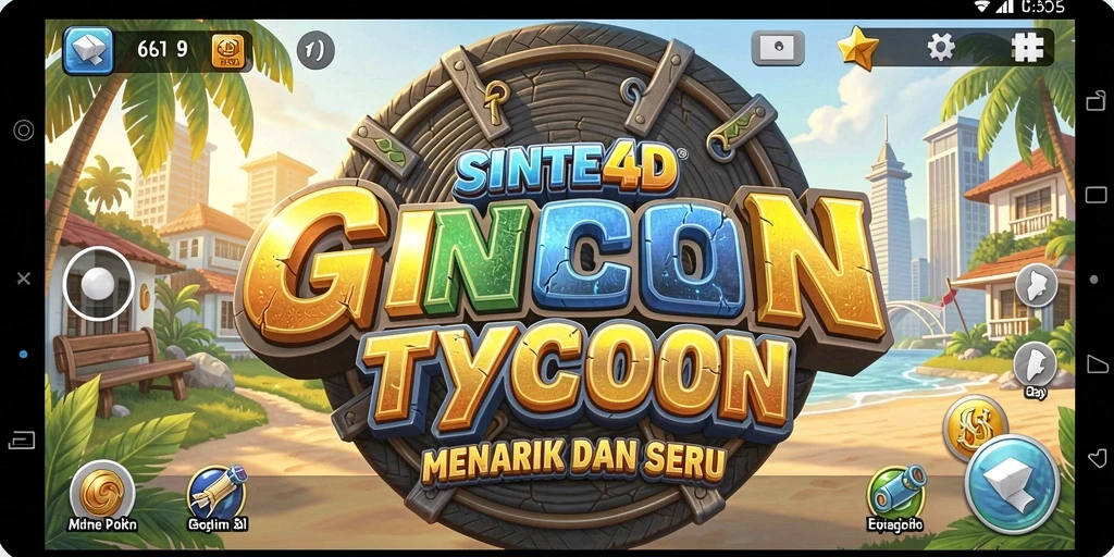 Tampilan gameplay <strong>SINTE4D</strong> yang memukau dan penuh strategi Tycoon.