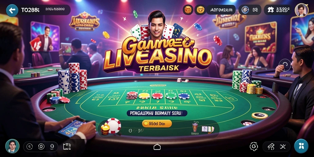 Tampilan gameplay Live Casino yang mendebarkan di TO288.