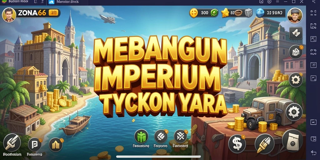 Tampilan gameplay ZONA66 menampilkan pengelolaan bisnis yang menarik.